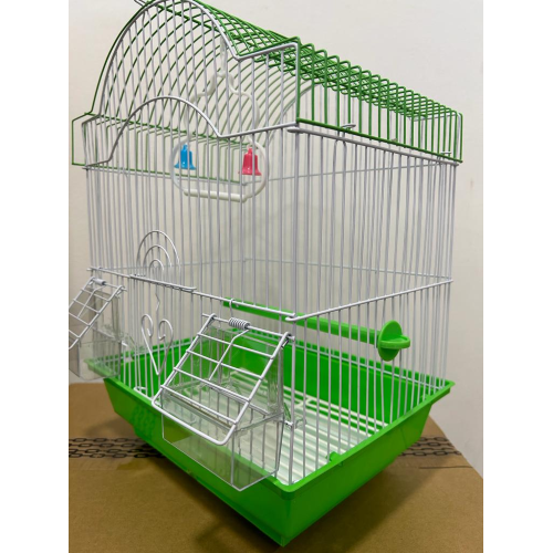 METAL BIRD CAGE A113 CM 28X38X21 - GREEN METAL BIRD CAGE A113 CM 28X38X21 - GREEN